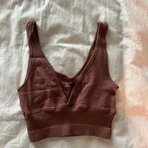 Urban outfitters brown cropped tank top XS